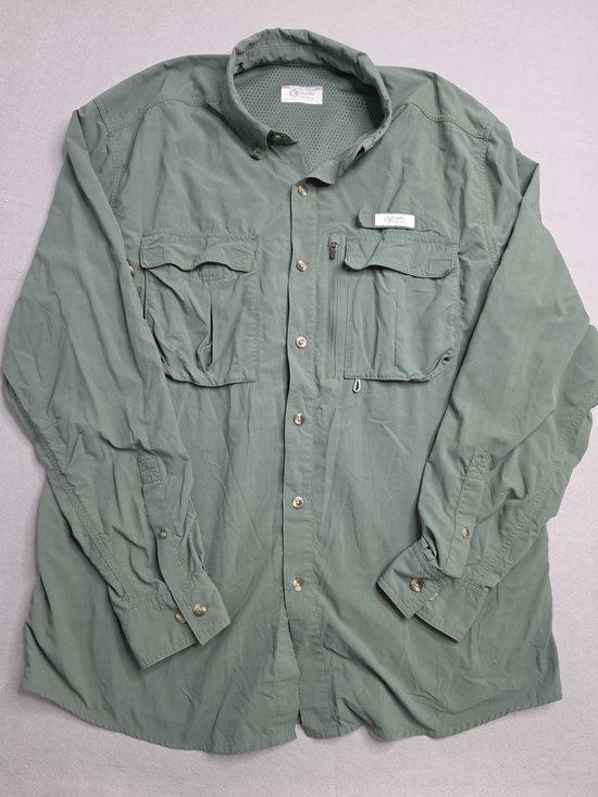 Gander Mountain Other - Gander Mountain Guide Series Shirt Mens L Green Vented Fishing Button Up